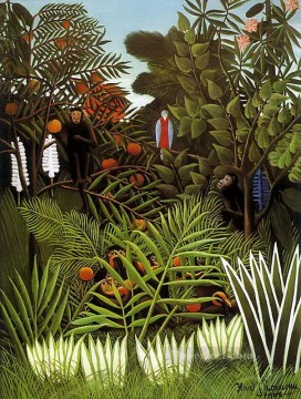  primitivism art painting - Exotic Landscape Henri Rousseau Post Impressionism Naive Primitivism